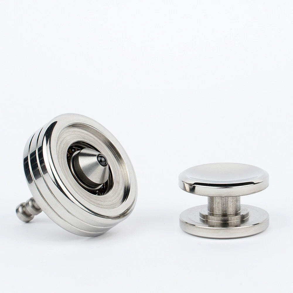 2 in 1 Stainless steel Spinning Top Finger Spinner Fidget Ceramic Bead EDC Toy 07FC0E-D4 - KOEEK