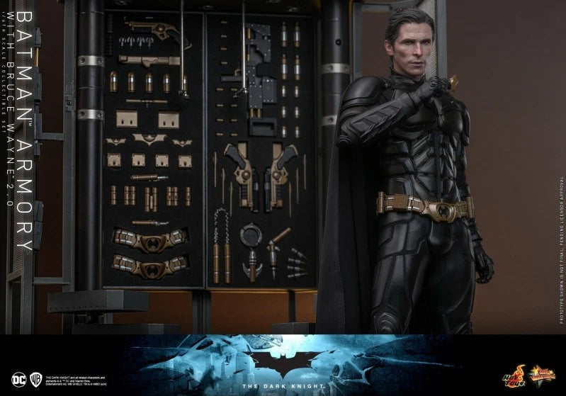 IN STOCK Hot Toys MMS750 The Dark Knight 1/6 Batman Armory with Bruce Wayne 2.0 HOT_TOYS - KOEEK