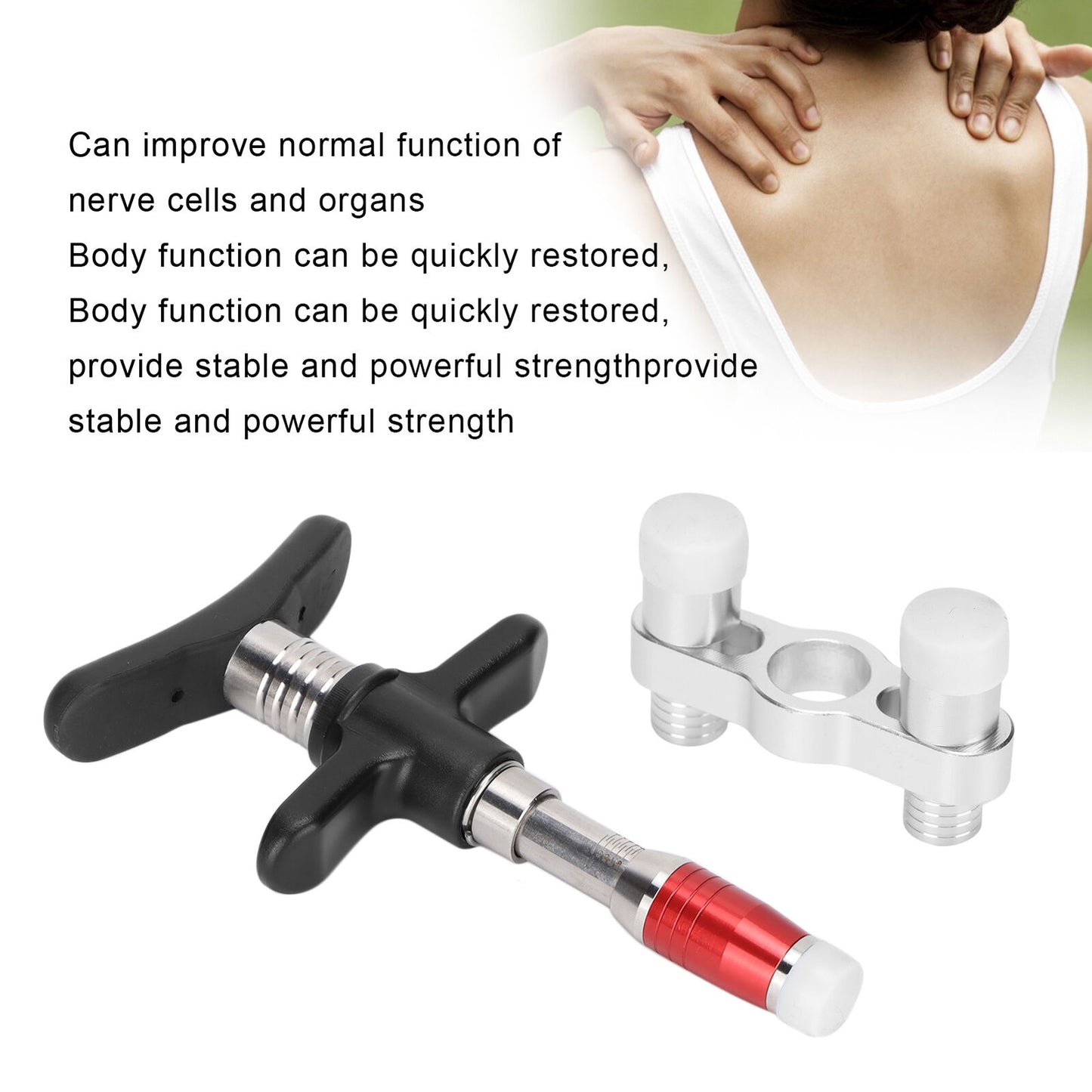 new Spinal Massager Single Head 10 Levels Spine Correction Spine Massage() HGF koeek - KOEEK