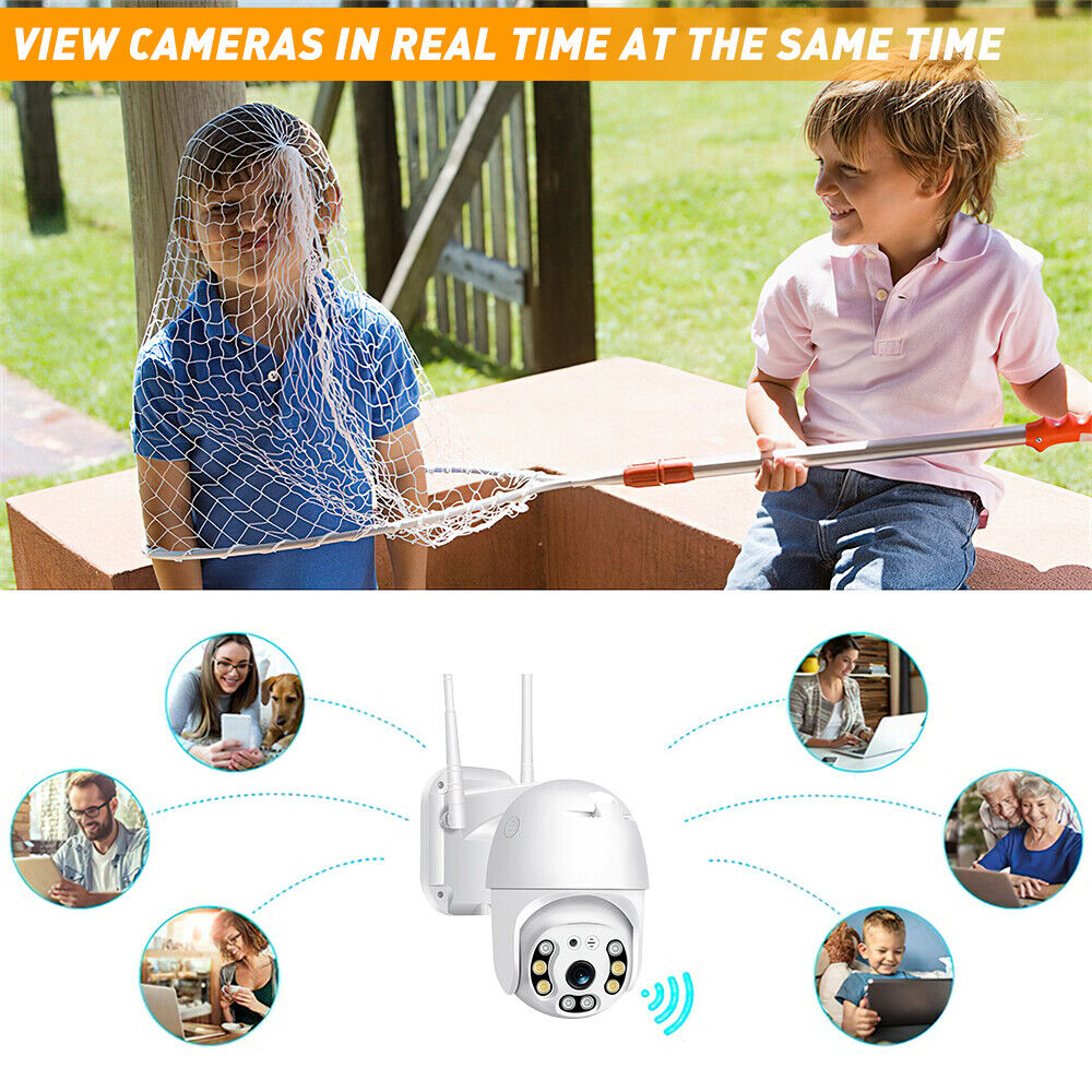 ny 1080P HD Camara De Seguridad WIFI Inalambrica 360° Para Casa Exterior Con Audio