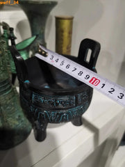 Bronze Tripod Bronze Ware Craftsmanship Home Wine Cabinet Display Office Ornamen 07FC0E-D4 - KOEEK