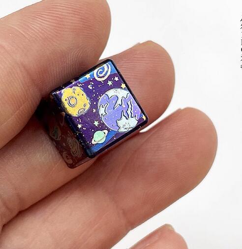 EDC Titanium Alloy Astronaut  Pattern Bead Knife Pendant DIY Umbrella Rope Bead 07FC0E-D4 - KOEEK