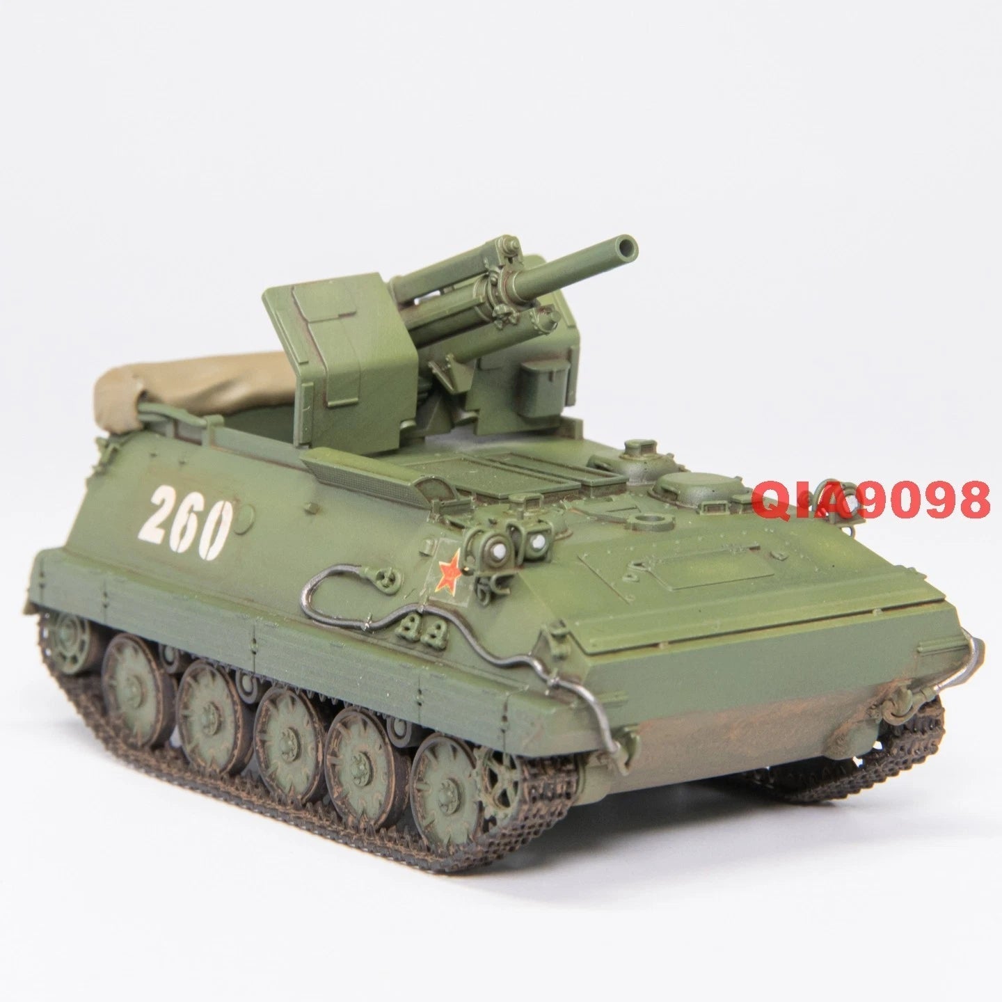 1/72 Scale China PLA Type 70 122mm Self-propelled Howitzer Green Resin Model 07FC0E-D4 - KOEEK