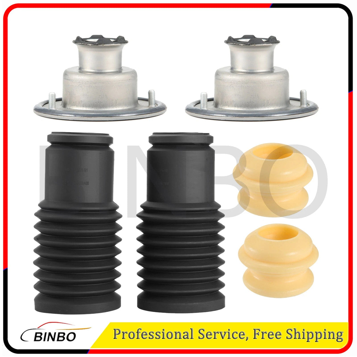 Set of 6 Rear Strut Mount Mounts Bump Stop Kit fits for Porsche 986 987 Boxster 07FC0E-D4 - KOEEK