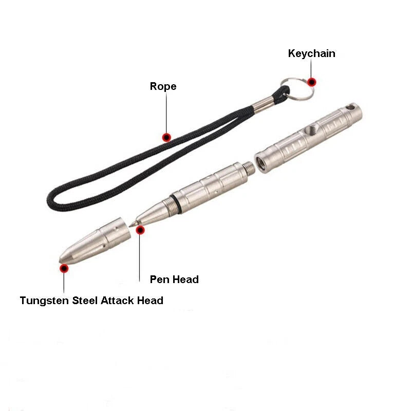 Outdoor  Practical Stainless Steel Signature Pen Ballpoint Tactical Pens EDC 07FC0E-D4 - KOEEK