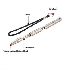 Outdoor  Practical Stainless Steel Signature Pen Ballpoint Tactical Pens EDC 07FC0E-D4 - KOEEK