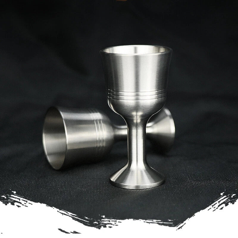 Solid Metal EDCTitanium Alloy Anti-drop Tea Mup Wine Champagne Glass CupBusiness 07FC0E-D4 - KOEEK