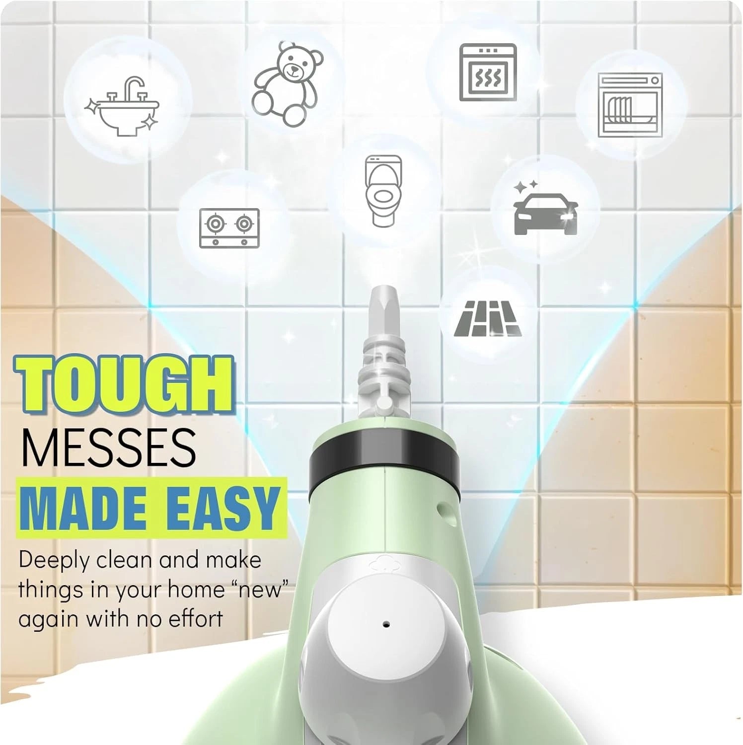 Steam cleaner, household high-pressure handheld steam cleaner 07FC0E-D4 - KOEEK
