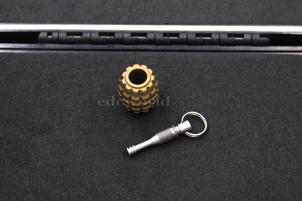 Titanium TC4 EDC Knife Parachute Cord Tool Lanyard Bead Key Chain Pendant DZ-GGT 07FC0E-D4 - KOEEK