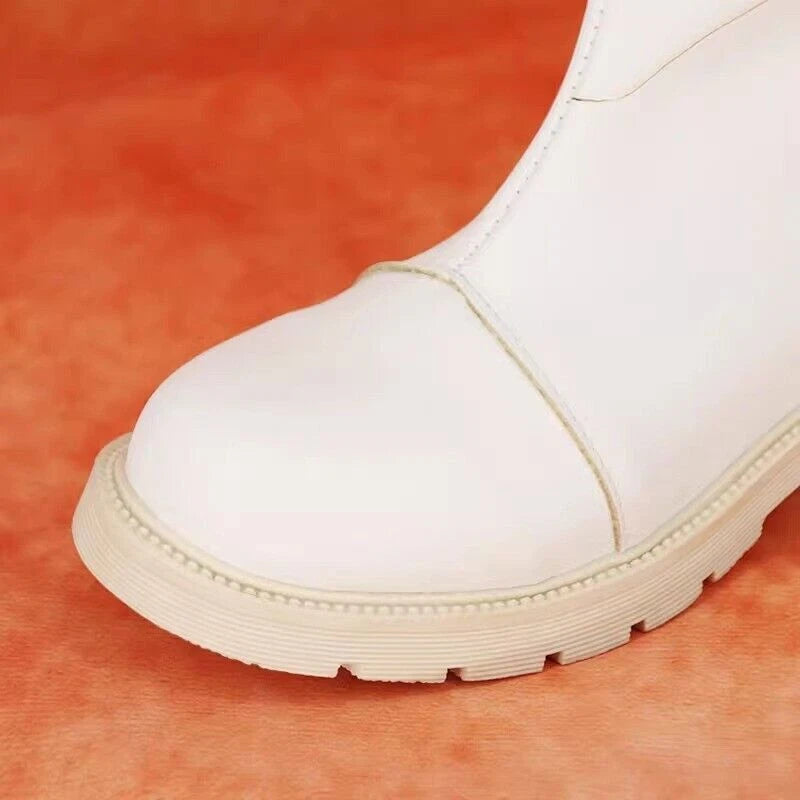 Arknights Texas The Omertosa White Flat Bottom Long Boots Cosplay Shoes Props 07FC0E-D4 - KOEEK