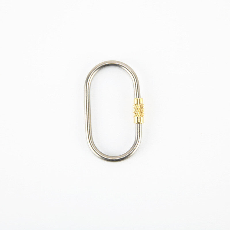 Titanium Locking Carabiner D-Ring Hook for Hanging Key Kettle Water Cup EDC Tool 07FC0E-D4 - KOEEK