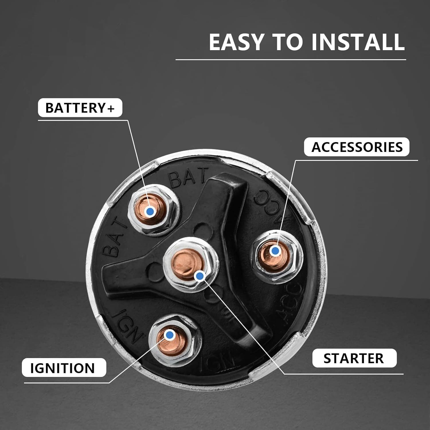 new Ignition Switch with Key, 4 Position Universal Key 12v for...