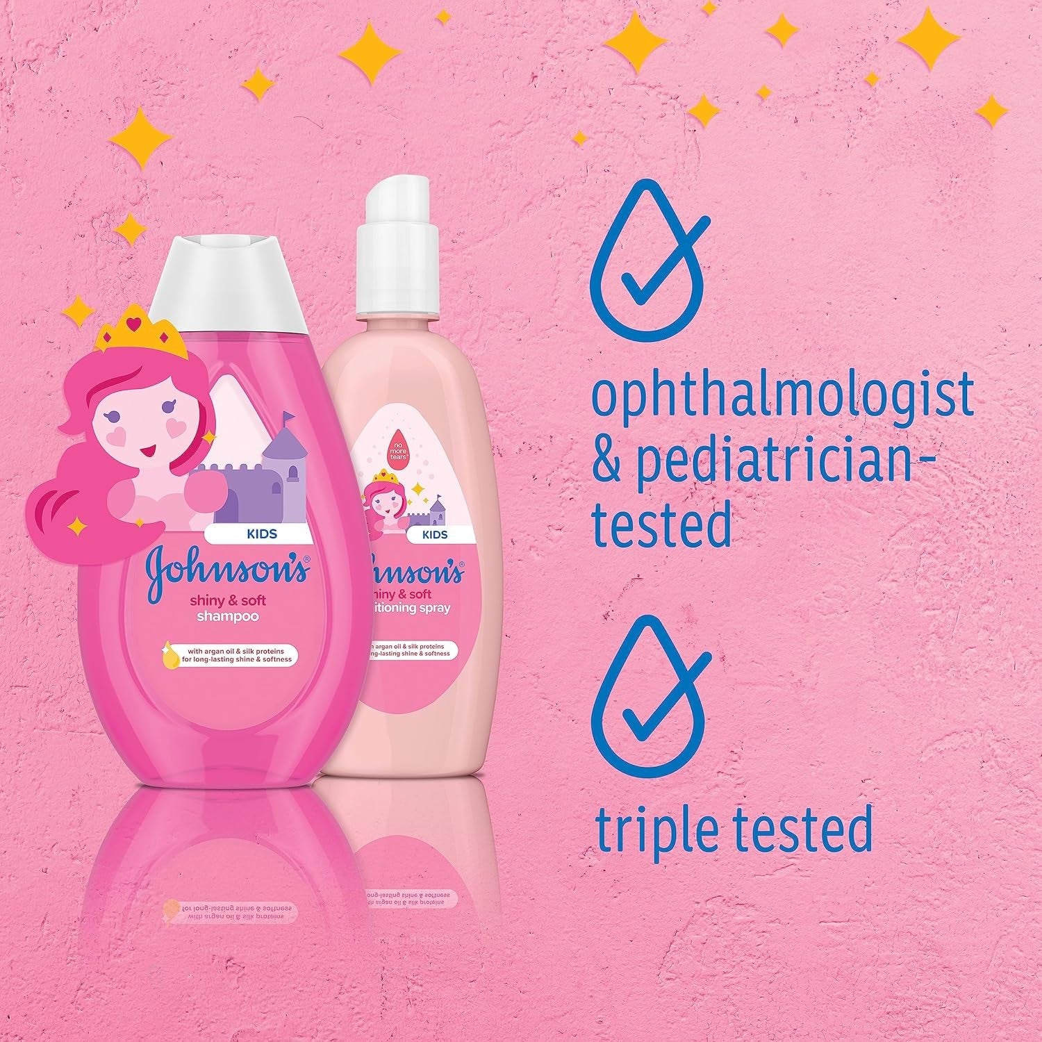 new Johnson's Kids Shiny & Soft Hair Conditioning Spray with Argan Oil & Silk...