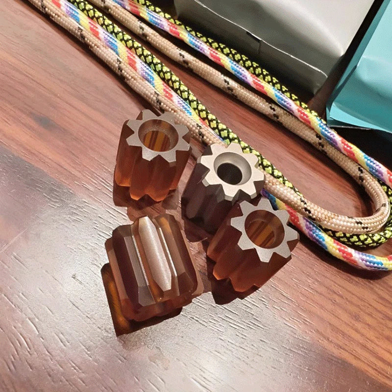 EDC Ultem PEI Knife Lanyard Bead Paracord Necklace Bracelet Pendant CharmDIY 07FC0E-D4 - KOEEK
