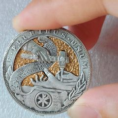 1pcs Movable Mechanism Coin "The Savior`s Hand"  Amazing Hobo Art 07FC0E-D4 - KOEEK