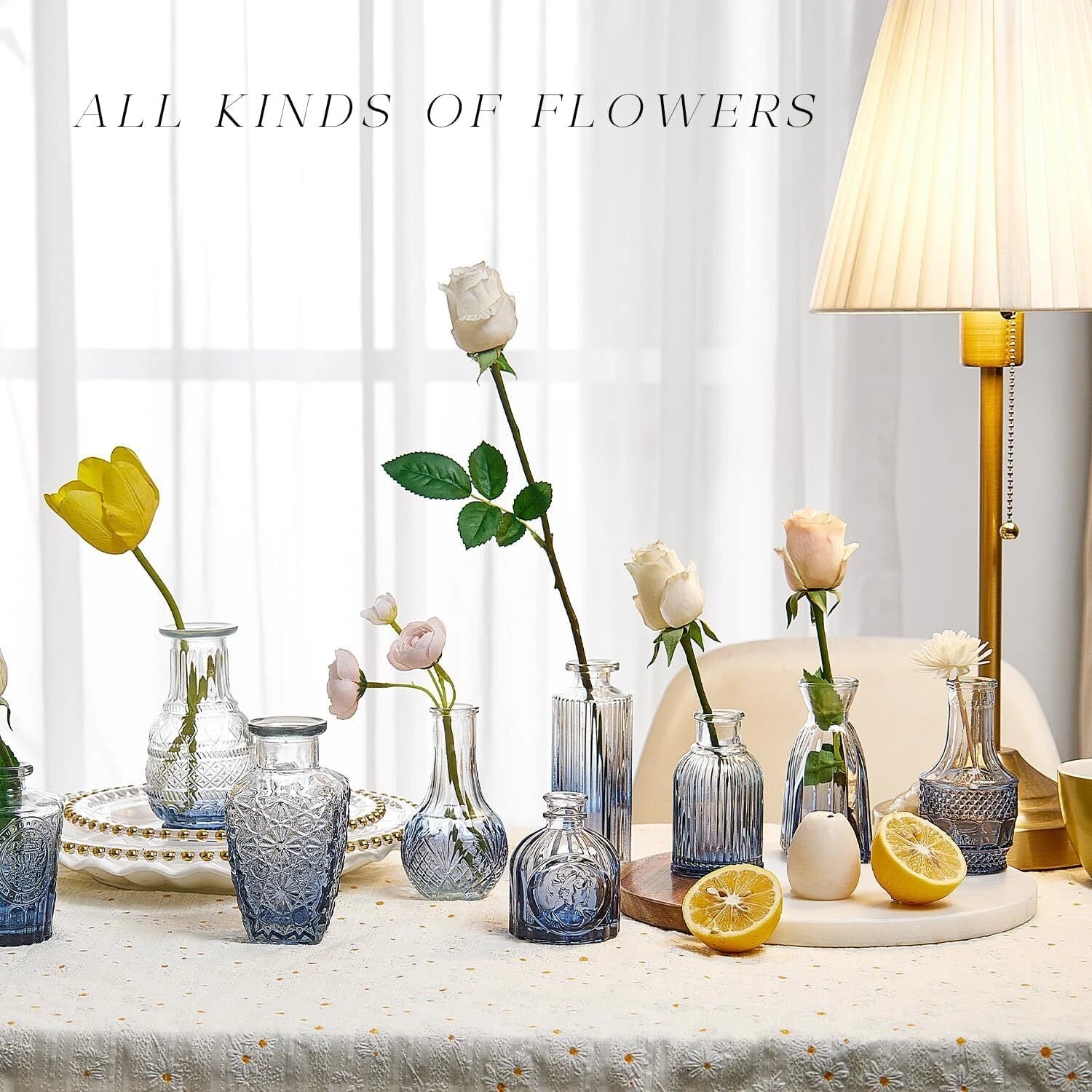 Glass Bud Vase Set of 30, Small Vases for Centerpieces 07FC0E-D4 - KOEEK