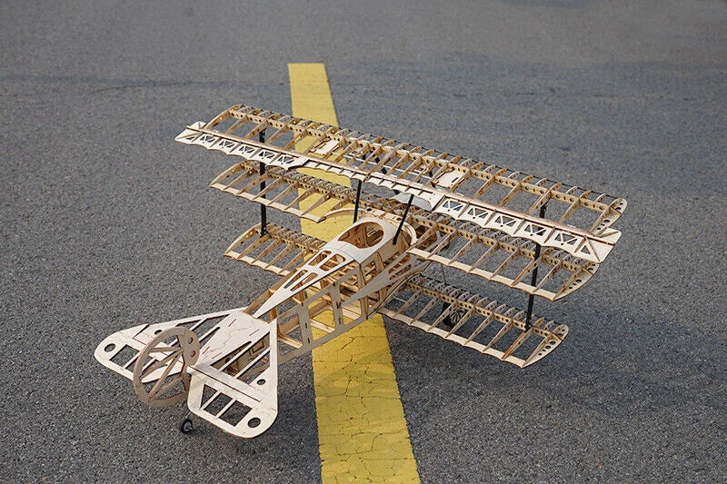 DIY Fokker Dr.I Red Baron Wood Plane Airplane Kit Model Toy Wingspan 102cm 07FC0E-D4 - KOEEK