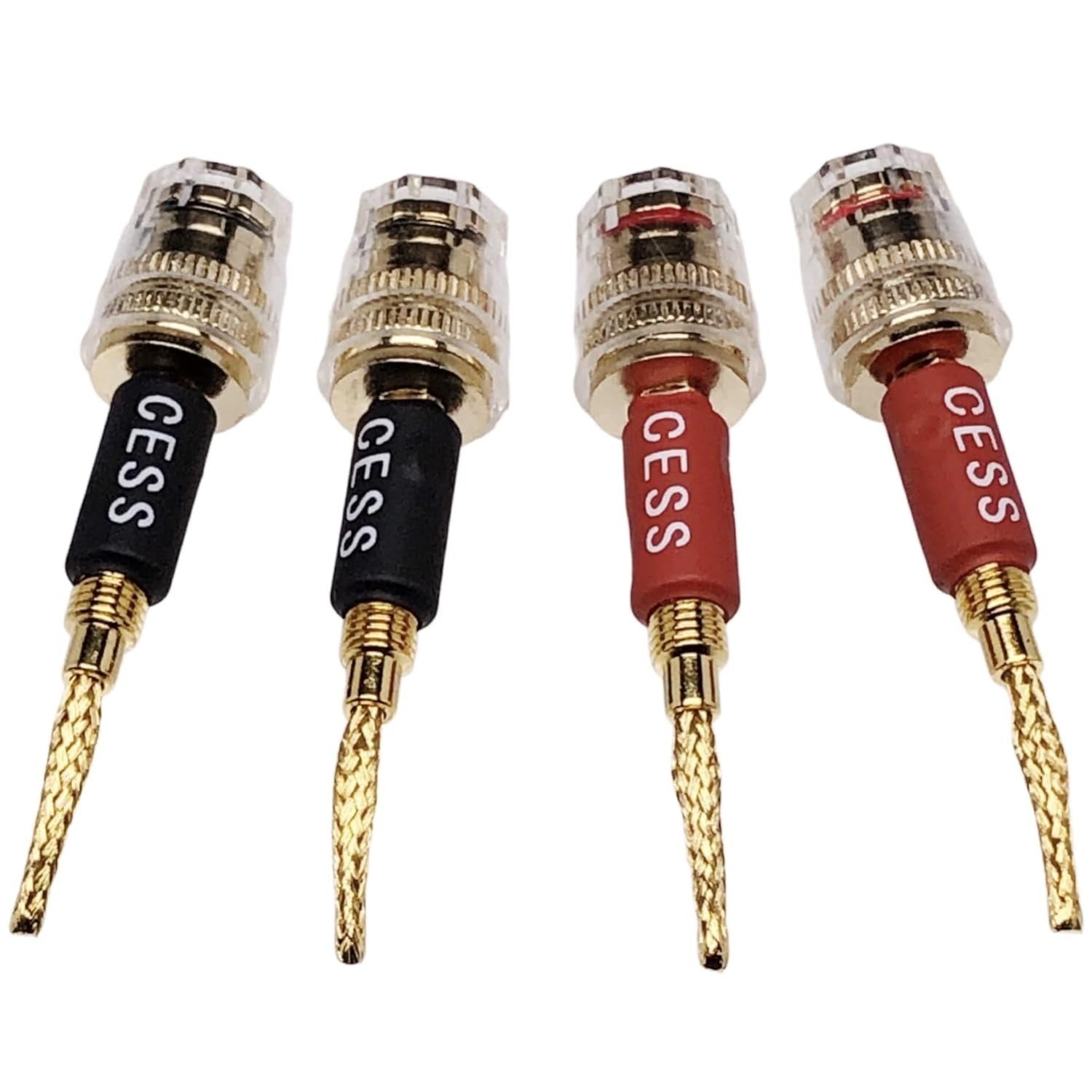 new CNCESS CESS-220 Pin Banana Plug to 4mm Female Jack/Speaker Black & Red 07FC0E-D4 - KOEEK