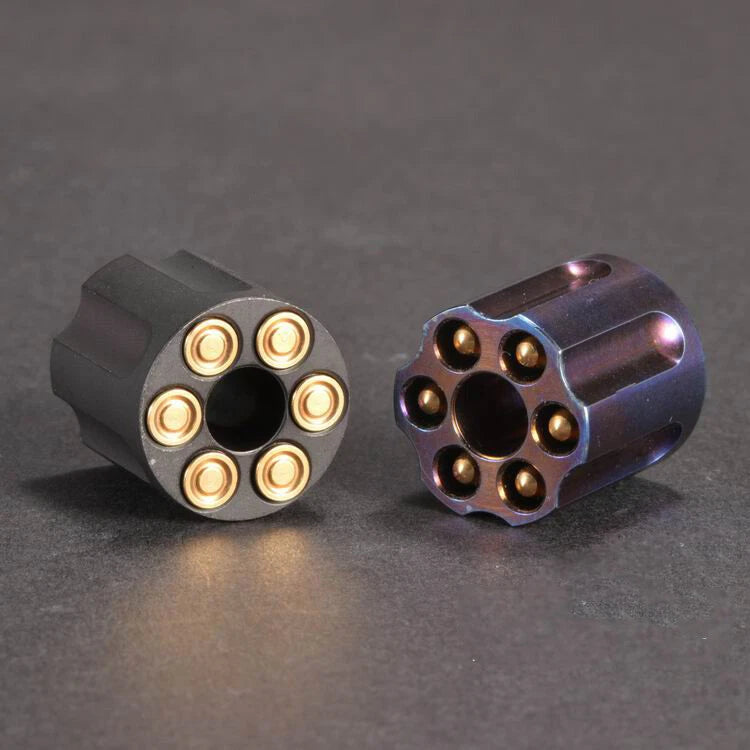 Titanium Revolver Magazine Shape Lanyard Bead Knife Paracord Pendant Detachable 07FC0E-D4 - KOEEK