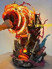 Anime Figure Flame Emperor Luffy Monkey D Luffy PVC Statue Model Light up 60cm 07FC0E-D4 - KOEEK