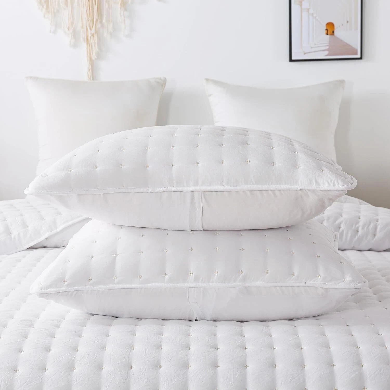 White California King Size Comforter Bedding Set, Oversized Lightweight Shams 07FC0E-D4 - KOEEK