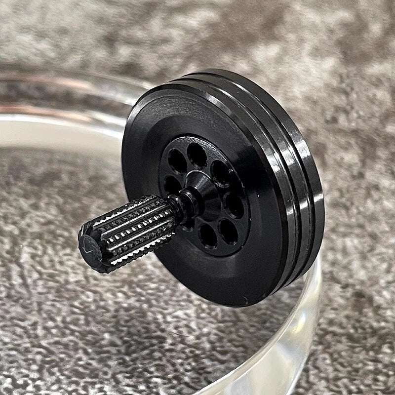 Hand Twist Stainless Steel Spinning Top Spinner EDC Toy Stress Relief Fidget Toy 07FC0E-D4 - KOEEK