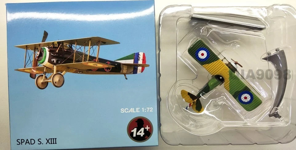 1/72 Scale WWI French Air Force Spad S. XIII Aircraft Metal + Plastic Model 07FC0E-D4 - KOEEK