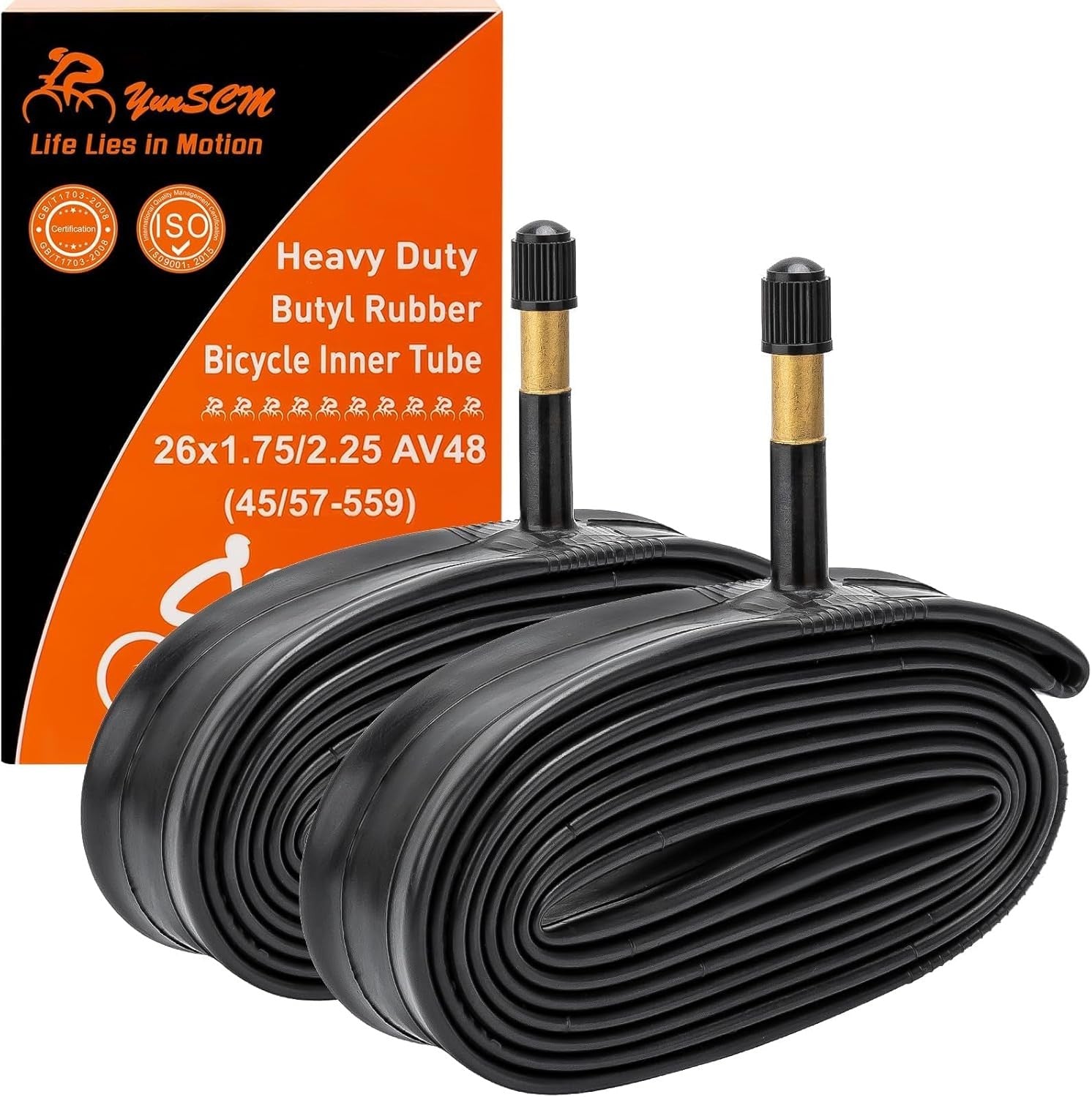 new 2-PCS 26" Heavy Duty Bike Tubes 26x1.95 26x2.10 26x2.125 AV48MM Schrader... 07FC0E-D4 - KOEEK