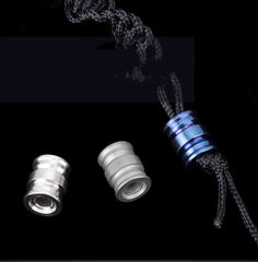 Solid Titanium Bead  EDC Tube Bead for Knife Lanyard Keychain Necklace DIY Beads 07FC0E-D4 - KOEEK
