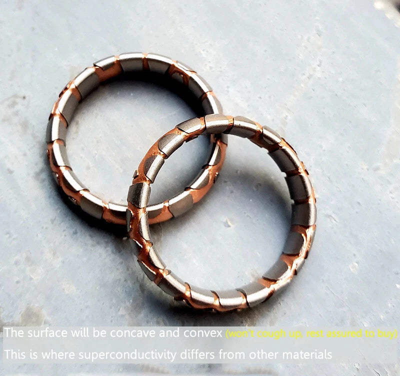 EDC Superconductor Ring Metal Pendant Meteorite Pattern Wood Grain Metal Ring 07FC0E-D4 - KOEEK