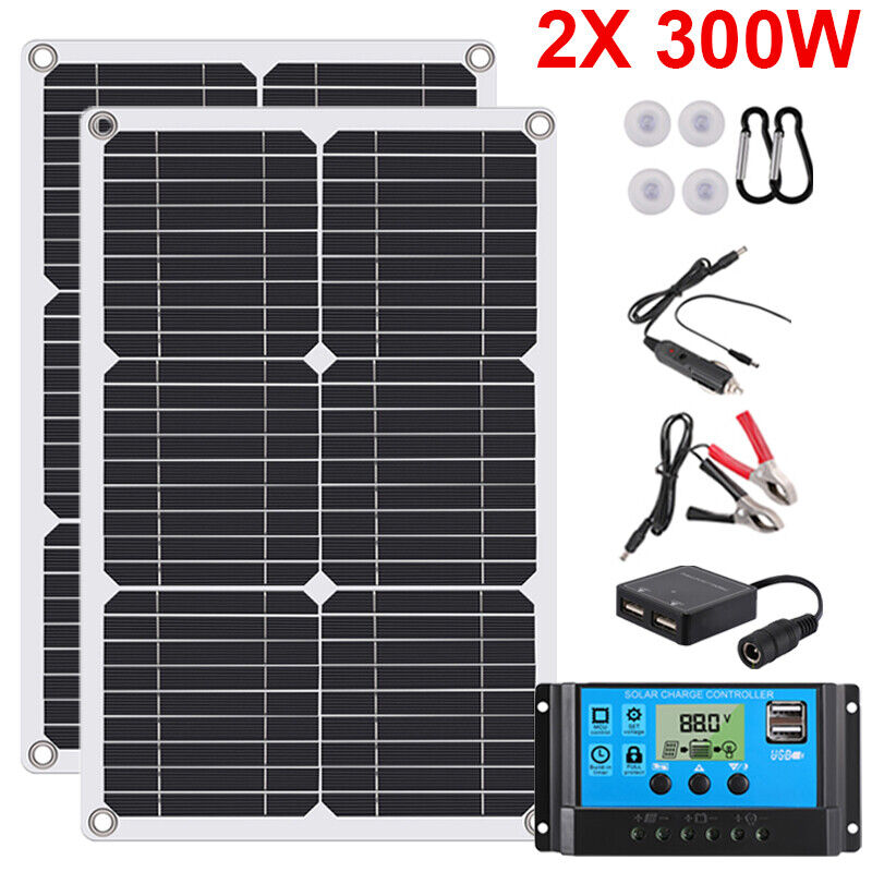 ny 4000W 400W Watt Fleksibelt Solpanel 12V Mono Home RV Rooftop Camping Off-Grid