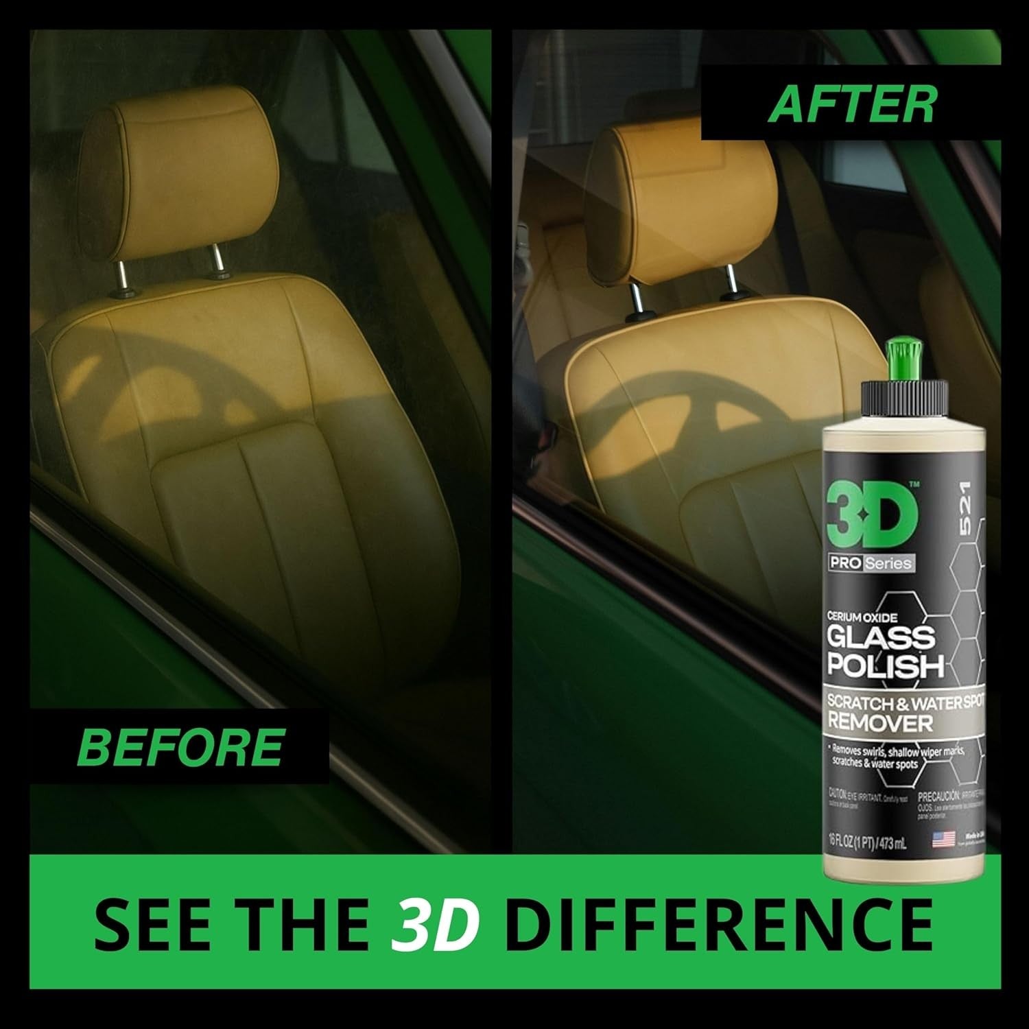 new 3D Glass Polish – Cerium Oxide Scratch Remover for Car Windows –...