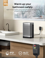 Bathroom and Indoor Space Heater,Portable Heater,1500 Watt Safe & Quiet 5 Modes 07FC0E-D4 - KOEEK
