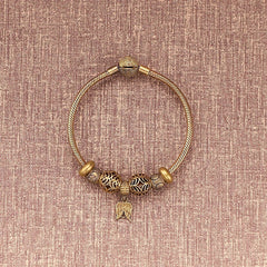 Good Luck Bead Bracelet Vintage Brass Adjustable Creative Jewelry Women 07FC0E-D4 - KOEEK