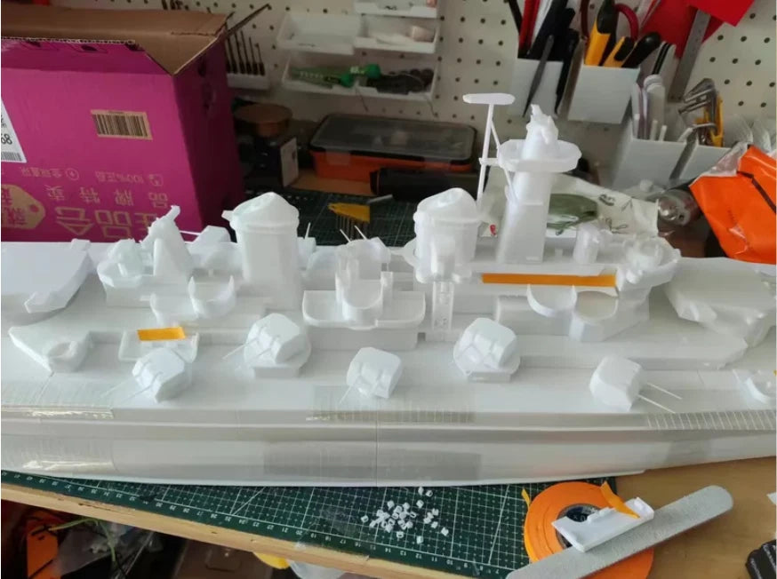 3D Printed 1/200 Wwii U.s. Navy Montana Class Battleship Full Hull Model 07FC0E-D4 - KOEEK