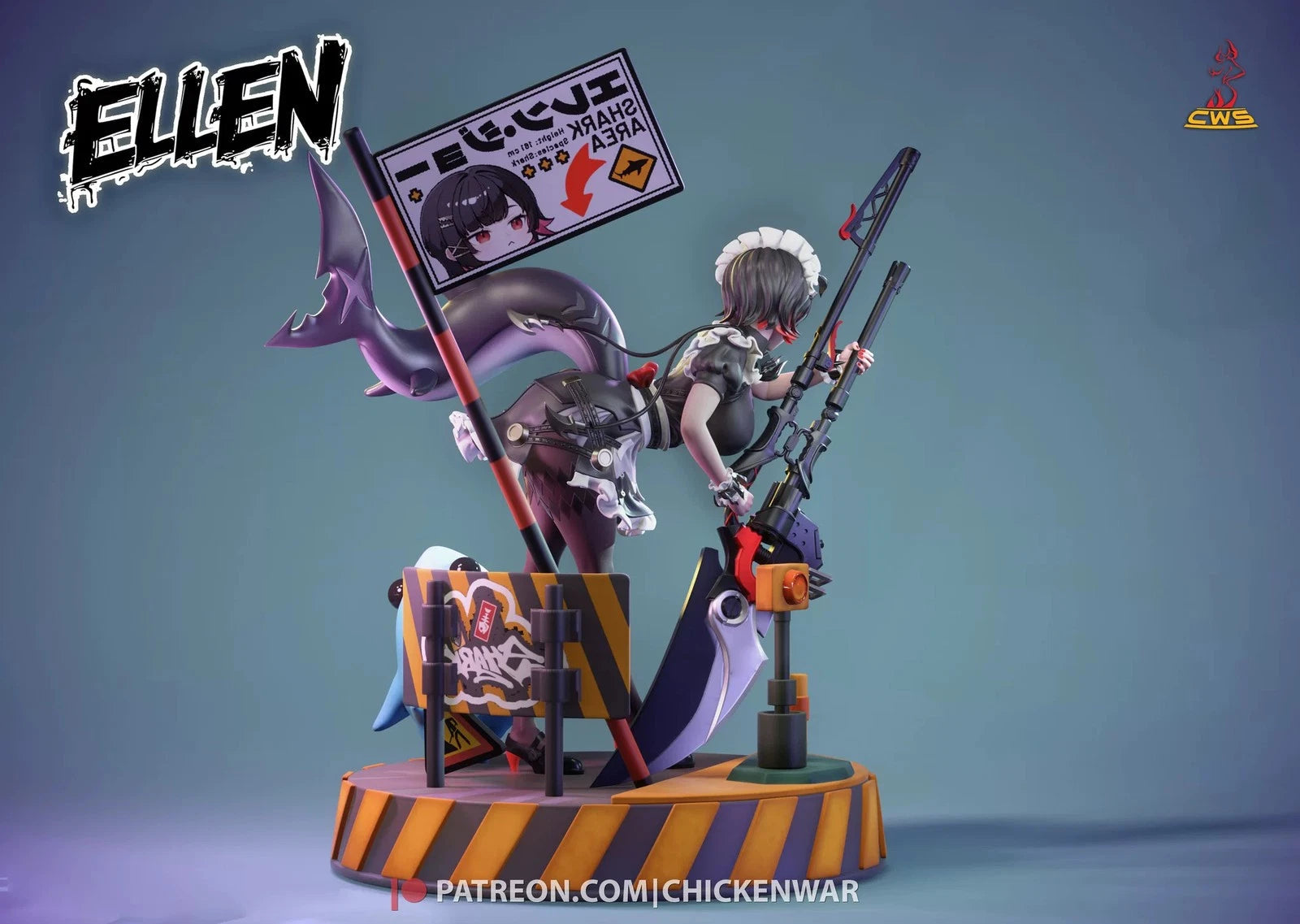 Zenless Zone Zero Ellen Joe 1/6 Resin Statue Toy Collect 3D Printing Painted 07FC0E-D4 - KOEEK