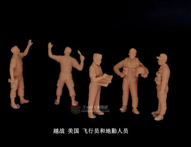 1/72 Resin Nam War US 5 Pilots  Unpainted 07FC0E-D4 - KOEEK