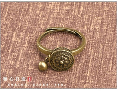 Chinese Style Ring Vintage Bell Amulet Adjustable Protector Ring Jewelry 07FC0E-D4 - KOEEK