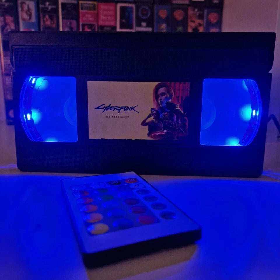 Gaming Designs LED VHS Video Tape Light Lamp Birthday Christmas Gift Idea Retro 07FC0E-D4 - KOEEK