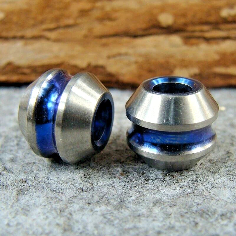 2pcs Titanium Lanyard Bead EDC Knife Paracord Beads Necklace Bracelet DIY Beads 07FC0E-D4 - KOEEK