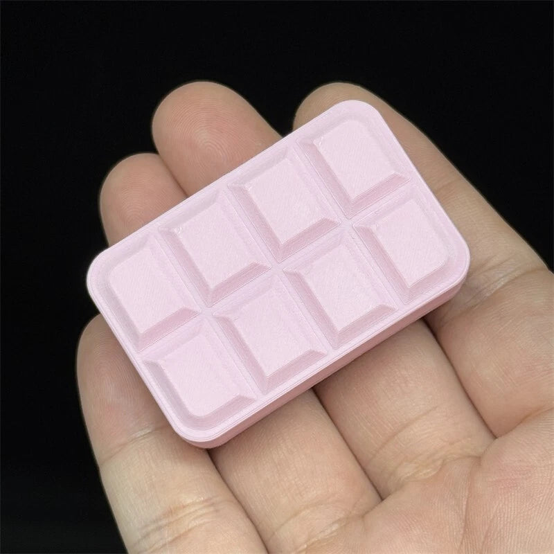 Novelty 3D Chocolate Block Fidget Toys EDC Plastic Push Fidget Slider Fun Toy 07FC0E-D4 - KOEEK