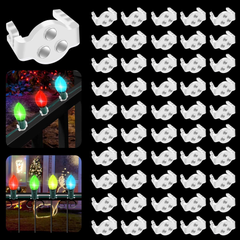 50 Pack C9 Magnetic Christmas Light Clips, Extra Strong Magnetic Clips Hook 07FC0E-D4 - KOEEK