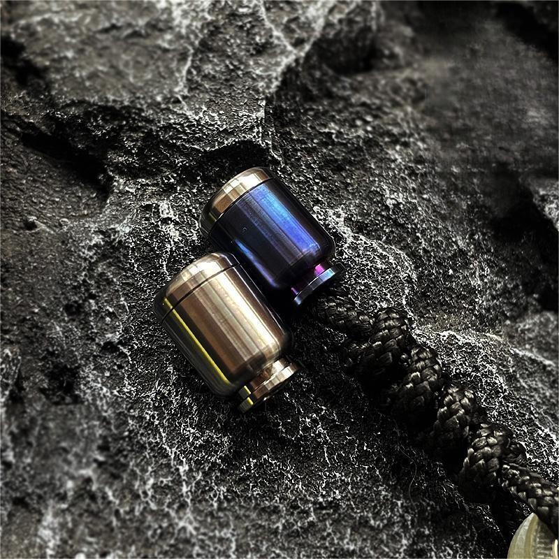 Titanium Alloy Knife Lanyard Bead Bottle Shape Paracord End Pendant Zip Pull EDC 07FC0E-D4 - KOEEK