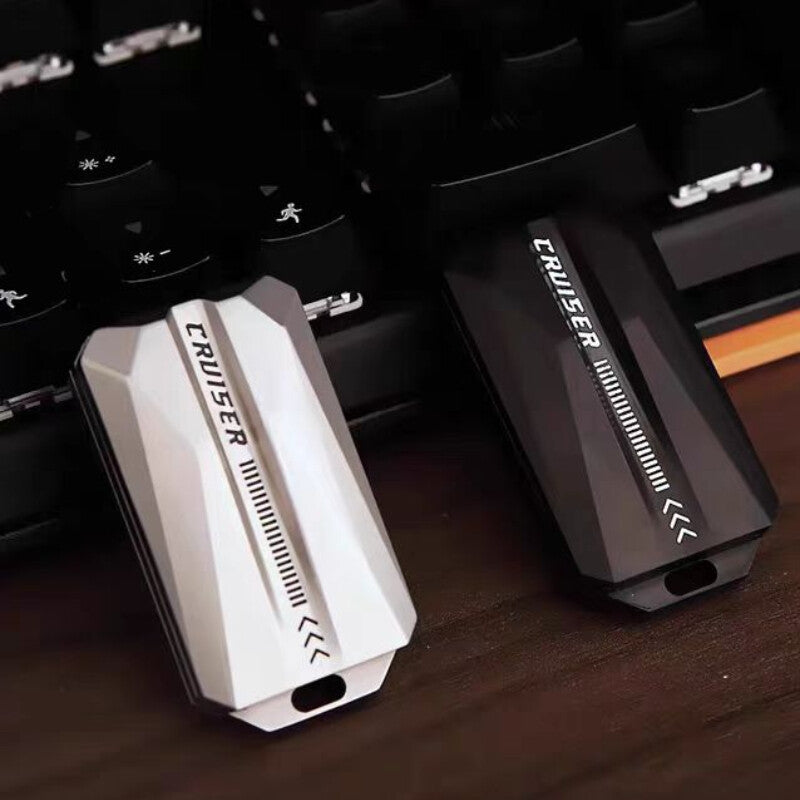 EDC Mechanical Card-pushing Magnetic Slider Stainless Steel Fidget Toys Gift 07FC0E-D4 - KOEEK