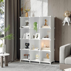new AWTATOS Cube Storage Organizer 12 Bookshelf DIY 12 Cube, White AWTATOS - KOEEK