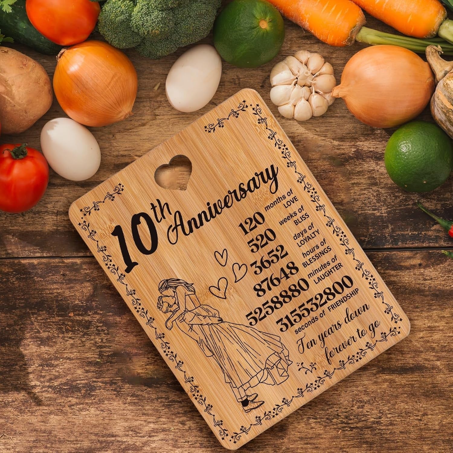 new 10 Year Anniversary Unique Gifts 11"L x 0.4"W, For 10th Wedding 07FC0E-D4 - KOEEK