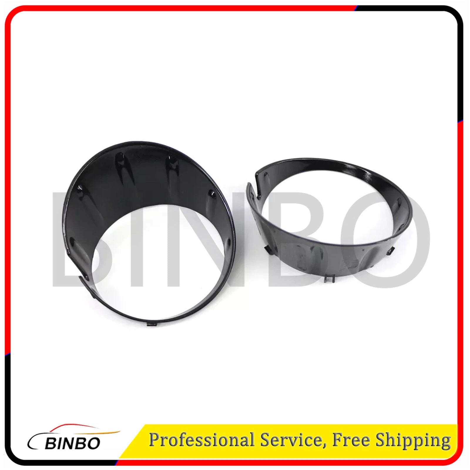 1 Pair Left & Right Side Black Fog Light Lamp Trim For 2011-2015 Mini Cooper 07FC0E-D4 - KOEEK