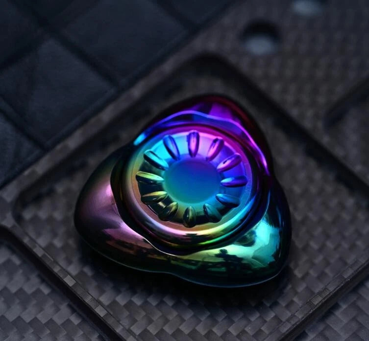 Cool Triangle EDC Hand Spinner Metal Fidget Spinner Stress Relief Relaxation Toy 07FC0E-D4 - KOEEK
