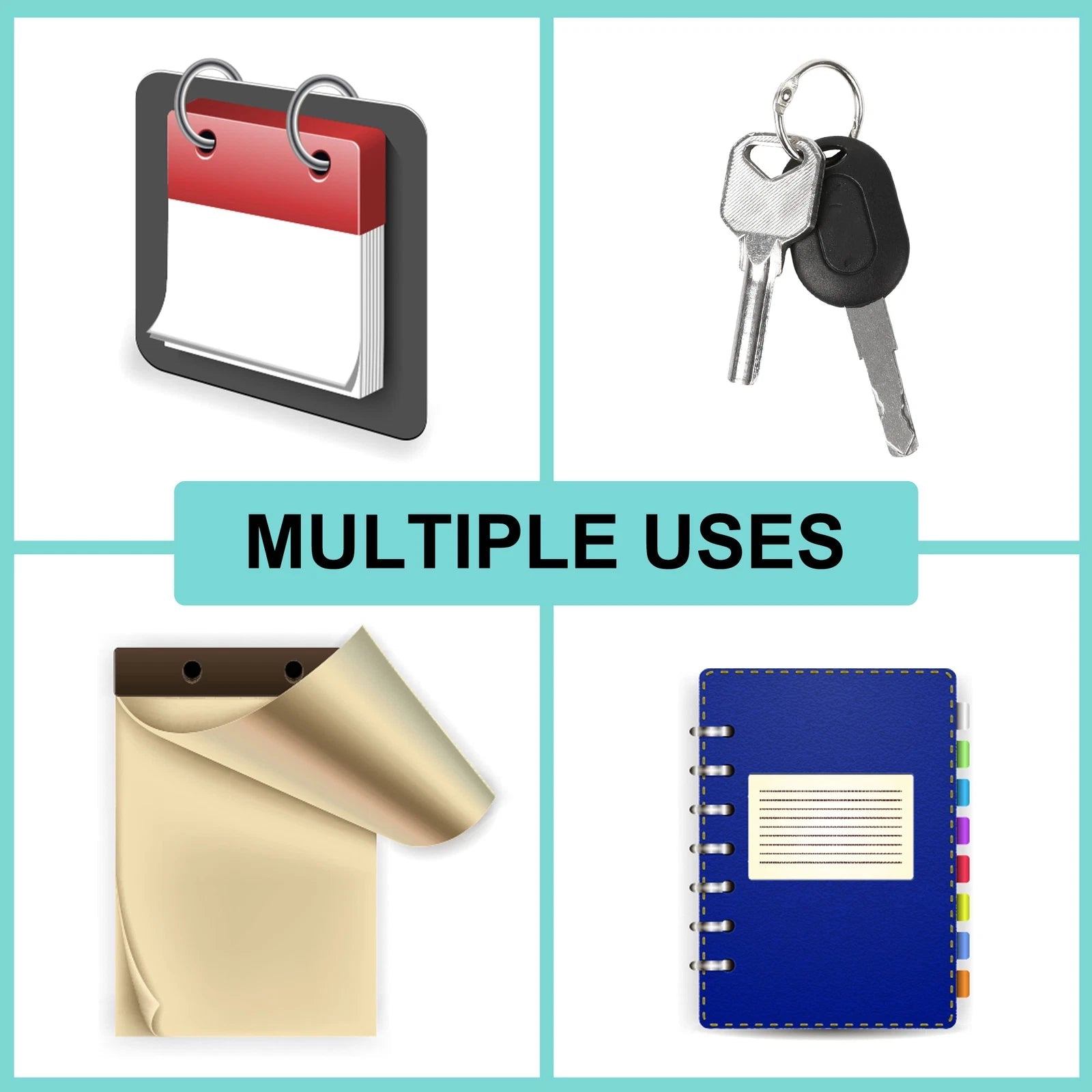 1" Loose Leaf Binder Rings Metal 20 pcs Office Book Rings Hinge Locking Rings 07FC0E-D4 - KOEEK
