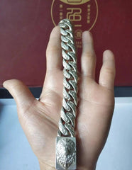 Men's 925 Silver Plated Bracelet. Length 8.6 inches 07FC0E-D4 - KOEEK